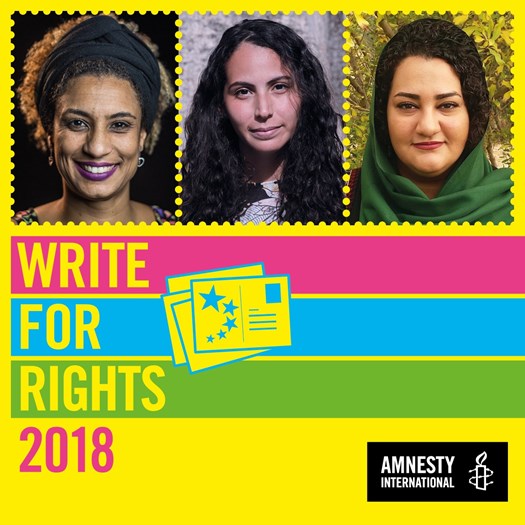 Amnesty schrijfactie 2018 bij Copernikkel